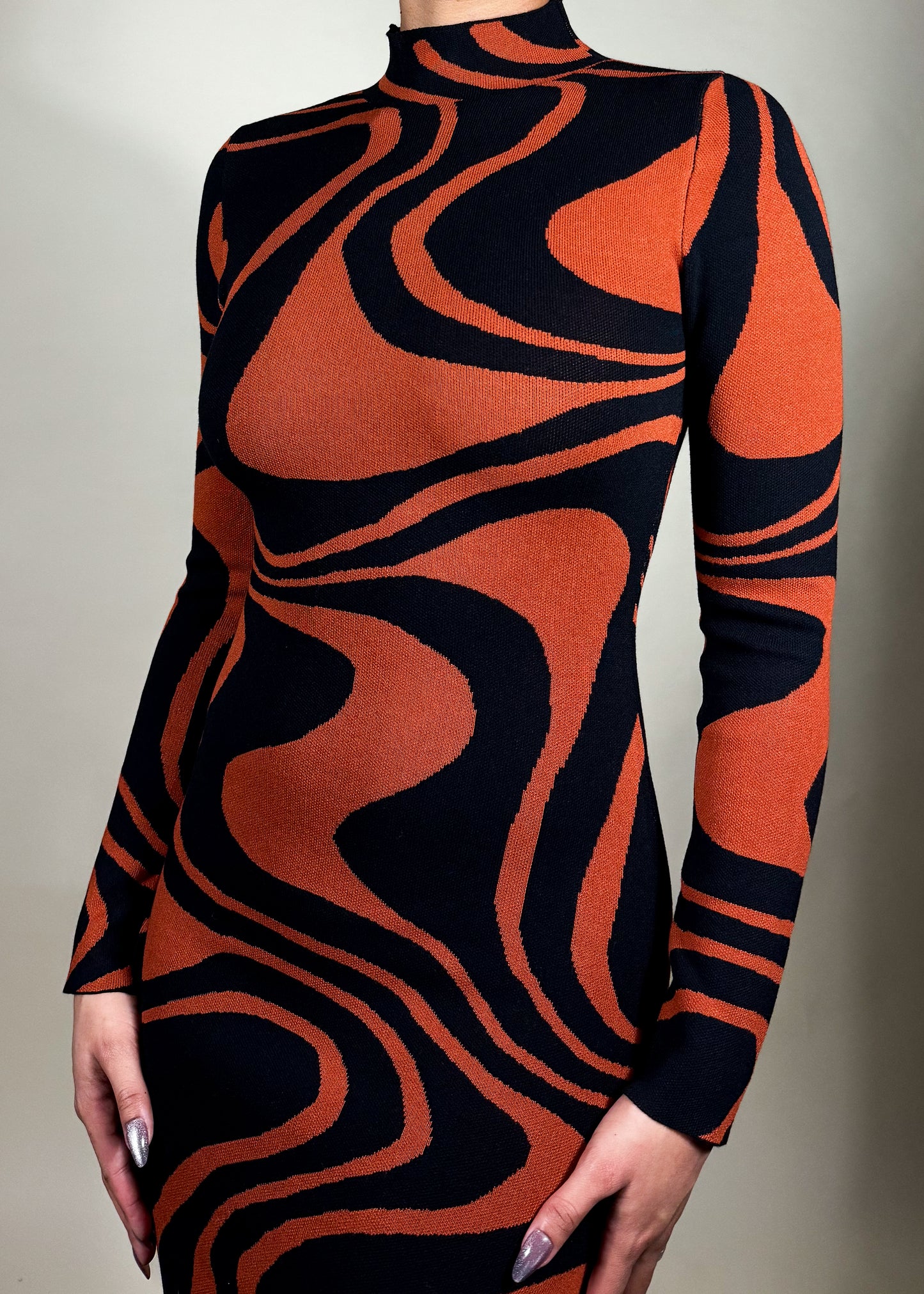 Amber Swirl Sweater Dress