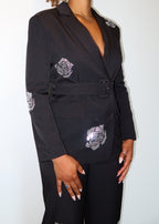 Rose Belted Suit