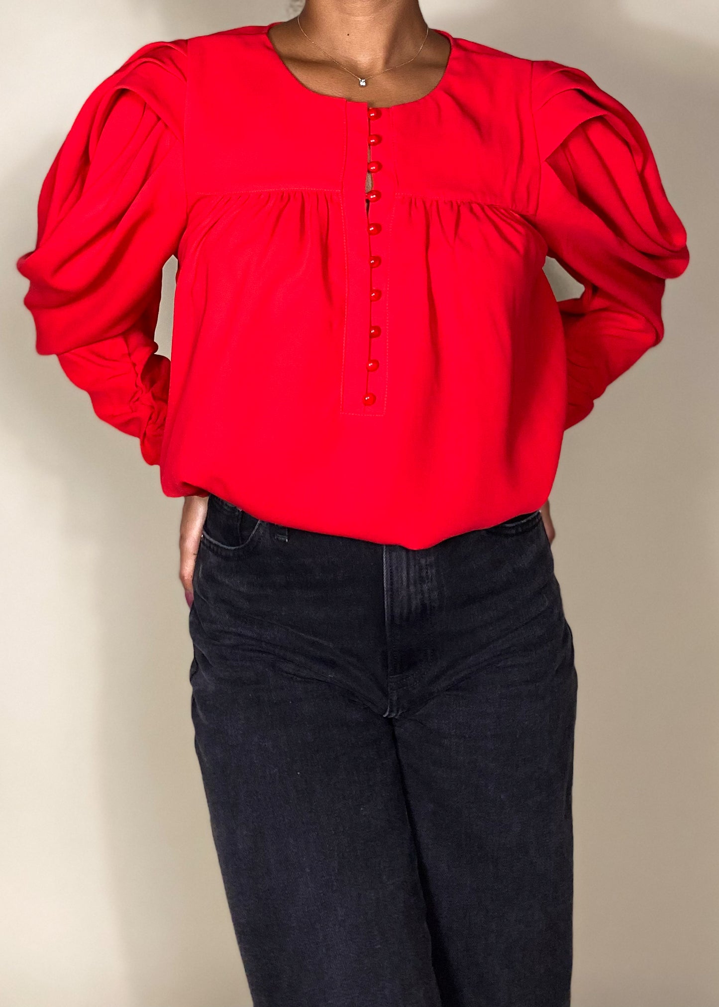 Carnation Red Blouse