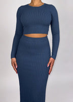 Lara Ribbed Skirt Set