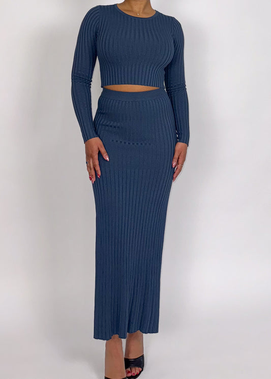 Lara Ribbed Skirt Set +