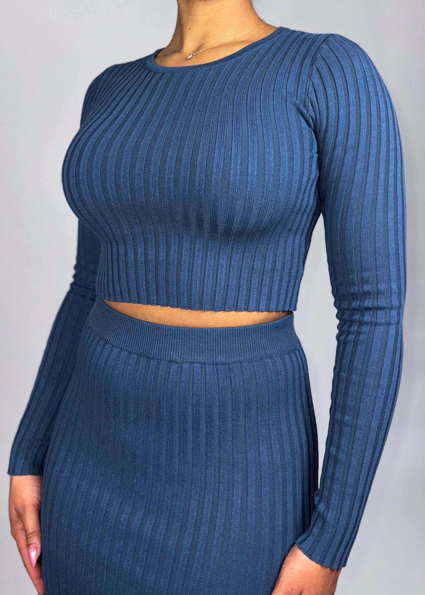 Lara Ribbed Skirt Set +