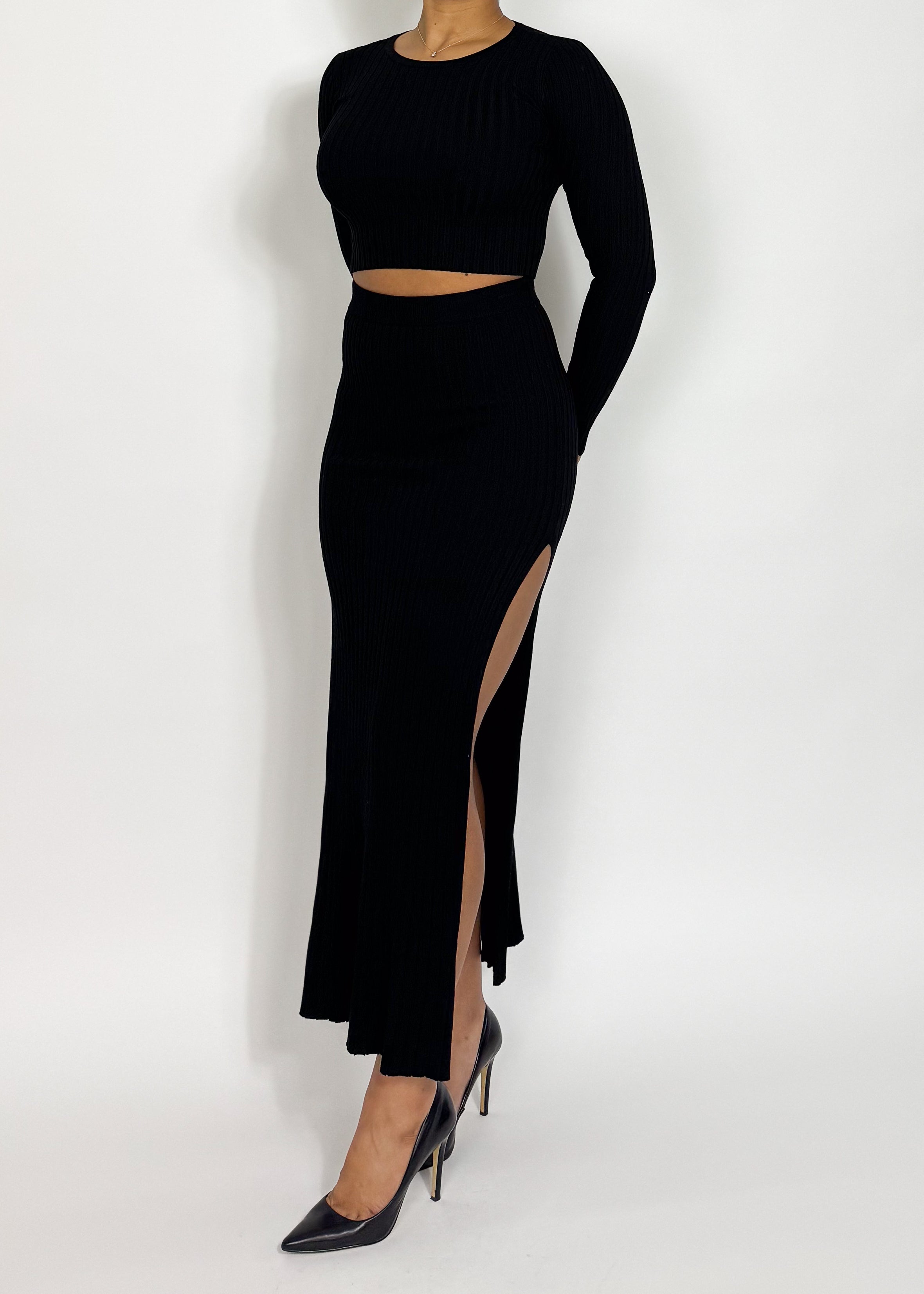 Lara Ribbed Skirt Set