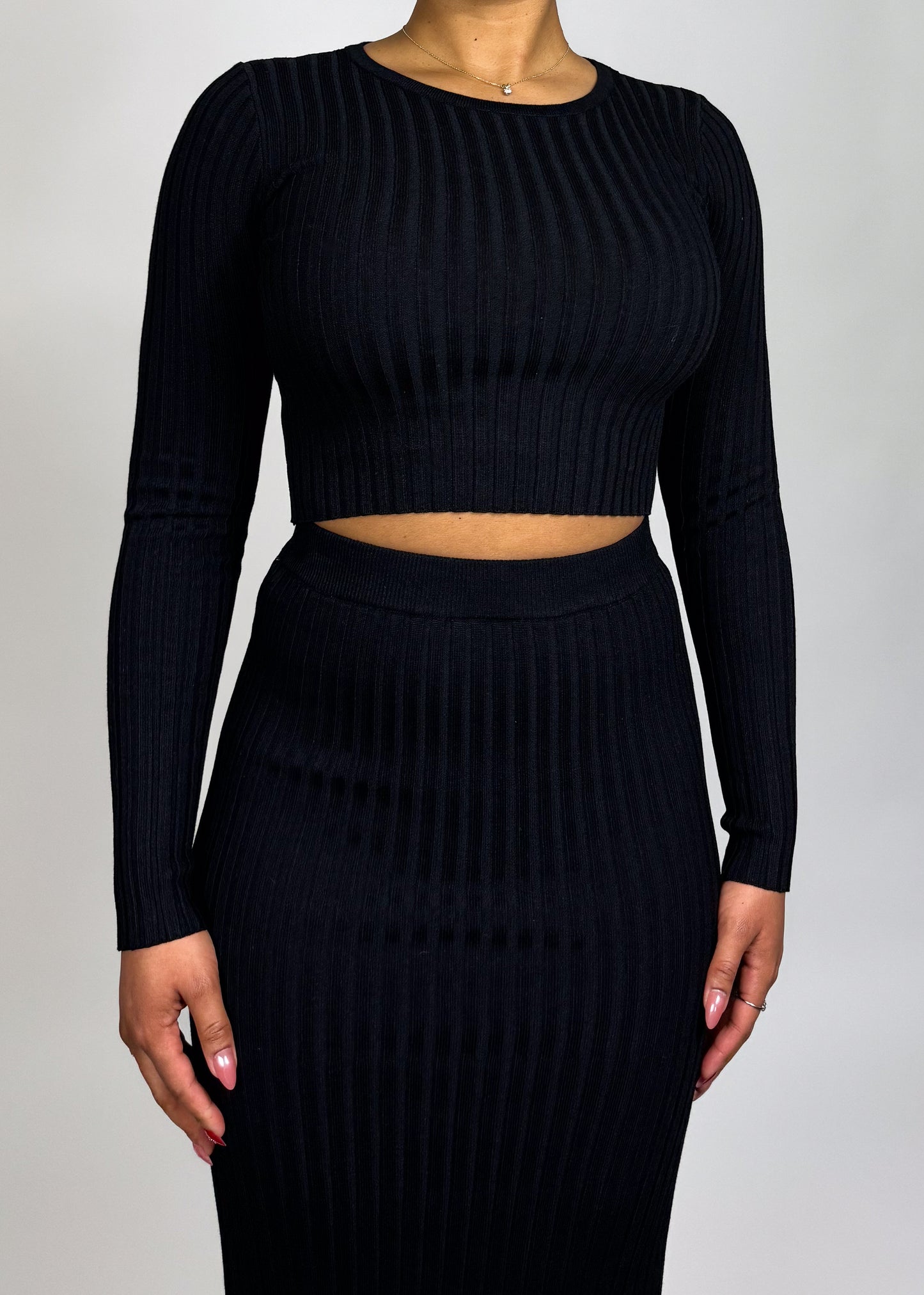 Lara Ribbed Skirt Set +