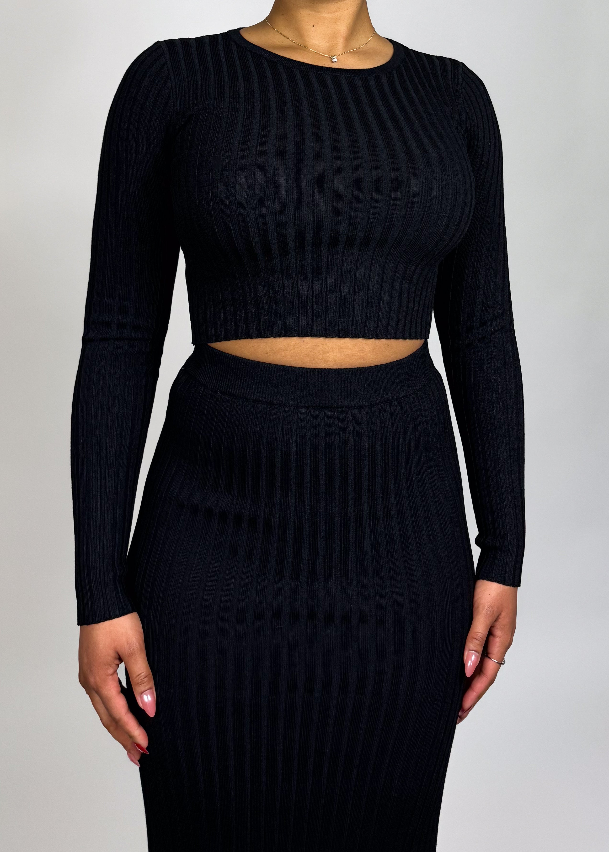 Lara Ribbed Skirt Set