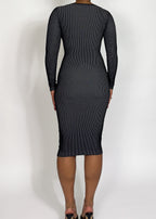 Kim Keyhole Dress Grey