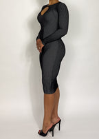 Kim Keyhole Dress Grey