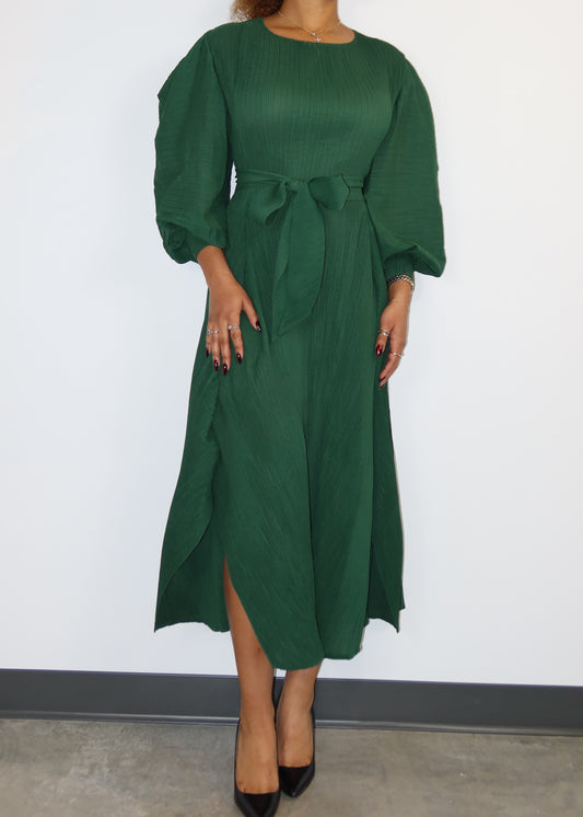 Wedding guest midi dress
Office wear for women
Church and modest fashion dress
Business casual midi dress
Holiday party outfit Fall fashion dress
Winter formal midi dress
Spring elegant outfit
Summer dinner party dress
Balloon sleeve midi dress
Waist tie formal dress
Flowing A-line dress
Side slit long sleeve dress
Pleated modest dress