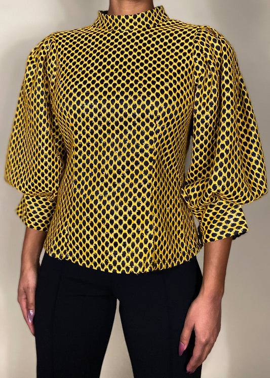 Beehive Polka Dot Blouse