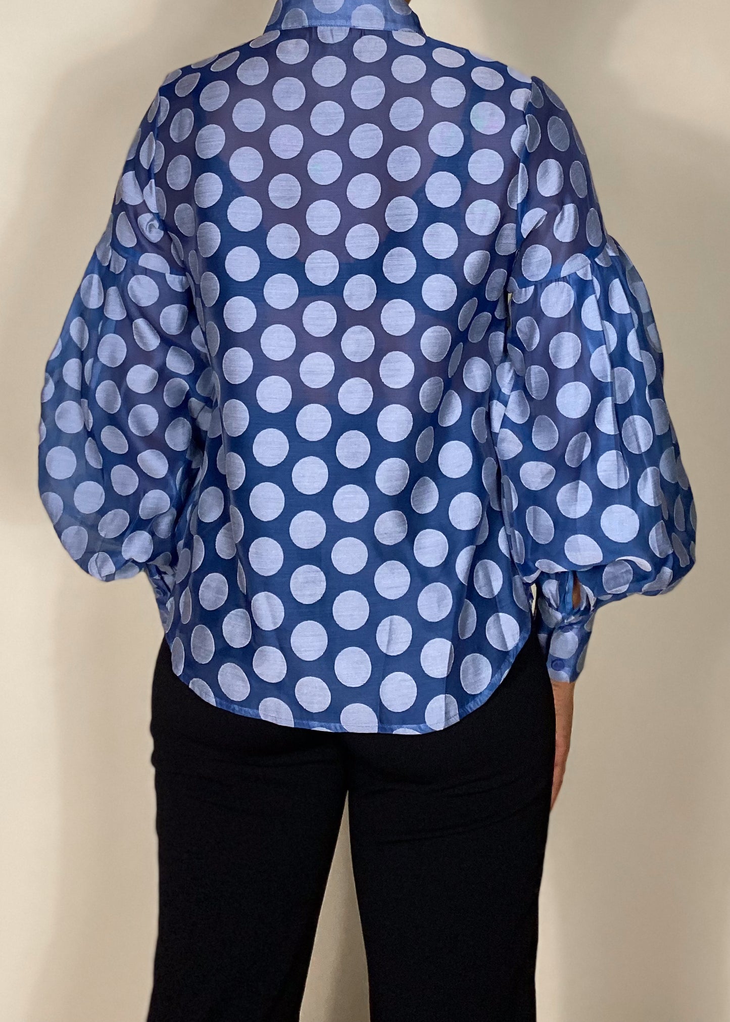 Blue Lagoon Polka Dot Blouse