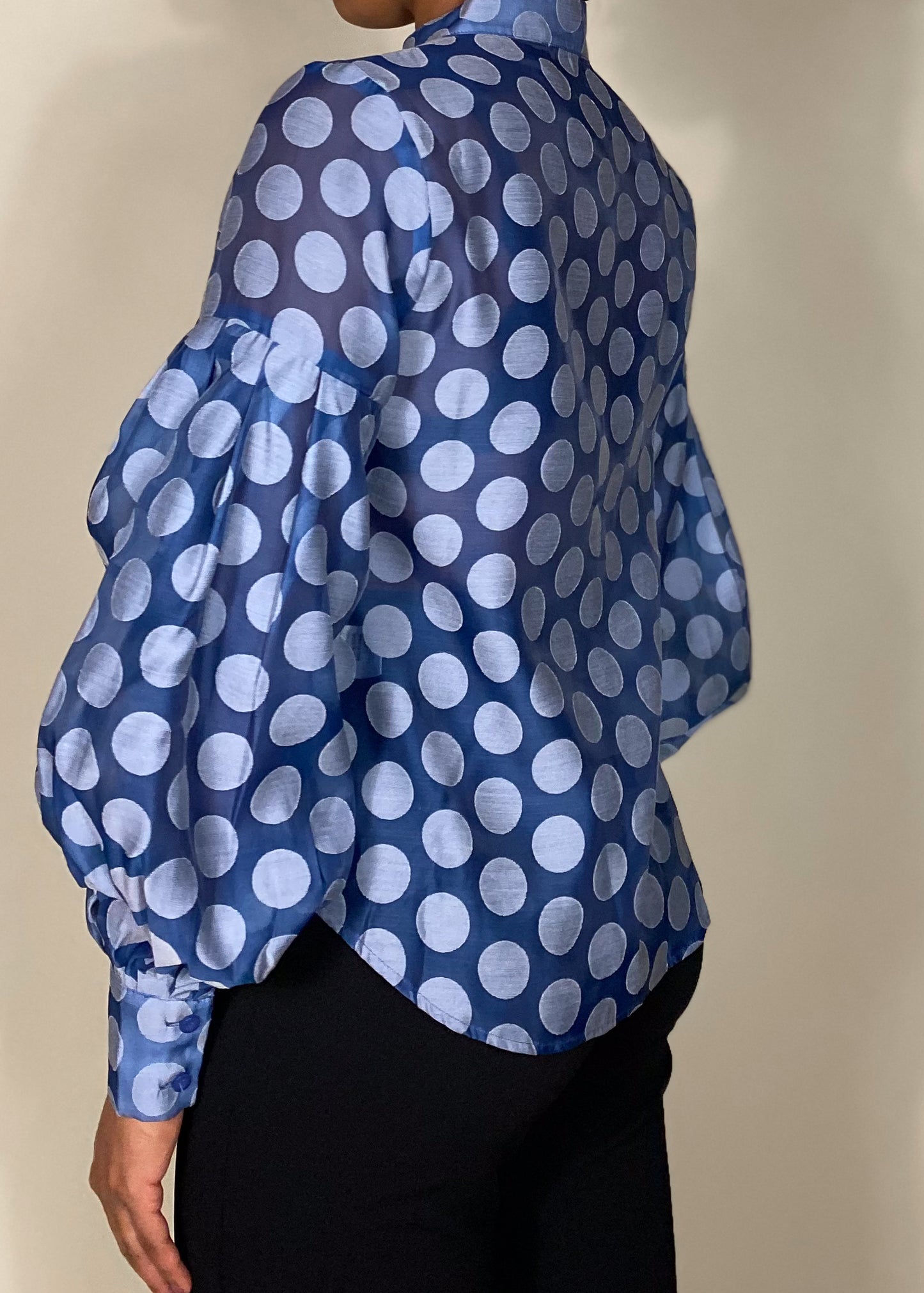 Blue Lagoon Polka Dot Blouse