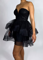 Homecoming dress
Prom party dress
New Year’s Eve outfit
Wedding guest cocktail dress
Bachelorette party dress Spring formal dress
Summer party outfit
Fall event dress
Winter holiday dress
Sweetheart neckline dress
Beaded bodice mini dress
Dramatic layered tulle dress
Short black formal dress
Flirty evening dress
Black tulle mini dress
Strapless party dress
Sequin corset dress
Layered ruffle cocktail dress
Elegant short evening dress