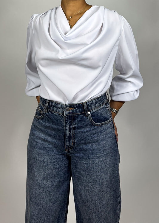 Kara Cowl Neck Blouse +