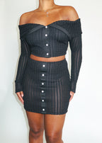 Bey Black Skirt Set