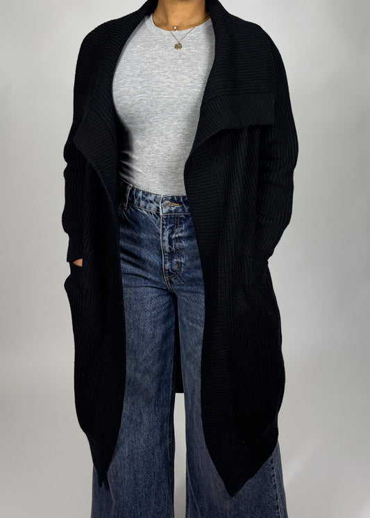 Black Knit Cardigan