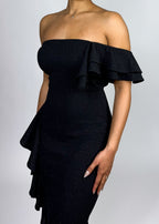 Wedding guest cocktail dress
Date night midi dress
Holiday party outfit
Red carpet evening wear
Black tie event dress evening wear
 formal event dress
 wedding guest dress
cocktail dress
Strapless asymmetric midi dress
Ruffle detail bodycon dress
Black one-shoulder midi dress
Elegant ruffle cocktail dress
Sleek asymmetrical bodycon dress
Classic little black dress
Sparkly formal evening dress