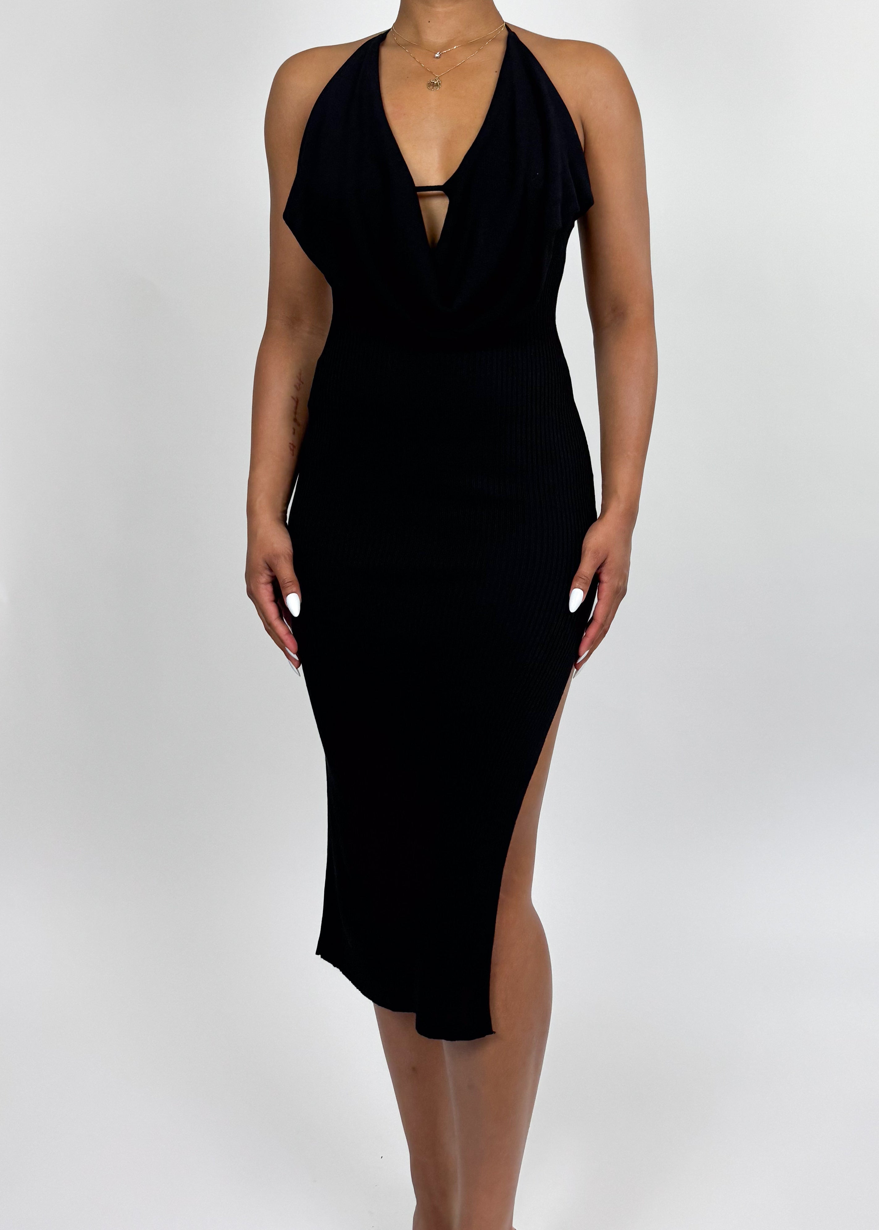 Summer cocktail dress
Date night outfit
Bridal shower dress
Resort wear fashion
Beach vacation dress
Draped neckline dress
Halter midi dress
Keyhole cutout dress
Side slit ribbed dress
Sleeveless white dress
Elegant white midi dress
Minimalist halter dress
Chic ribbed knit dress
Classy bodycon dress
Sophisticated white dress