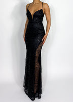 Kaia Black Shimmer Gown