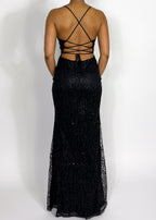 Red carpet event dress
Black tie gala gown
Wedding guest evening wear
New Year’s Eve party gown
Luxury prom night dress
Plunging neckline sequin dress
Spaghetti strap bodycon gown
High-slit sheer panel dress
Sleek mermaid silhouette dress
Statement luxury formal dress
Black sequin evening gown
Elegant deep V-neck dress
High-slit formal dress
Sparkly bodycon gown
Sexy sheer panel maxi dress