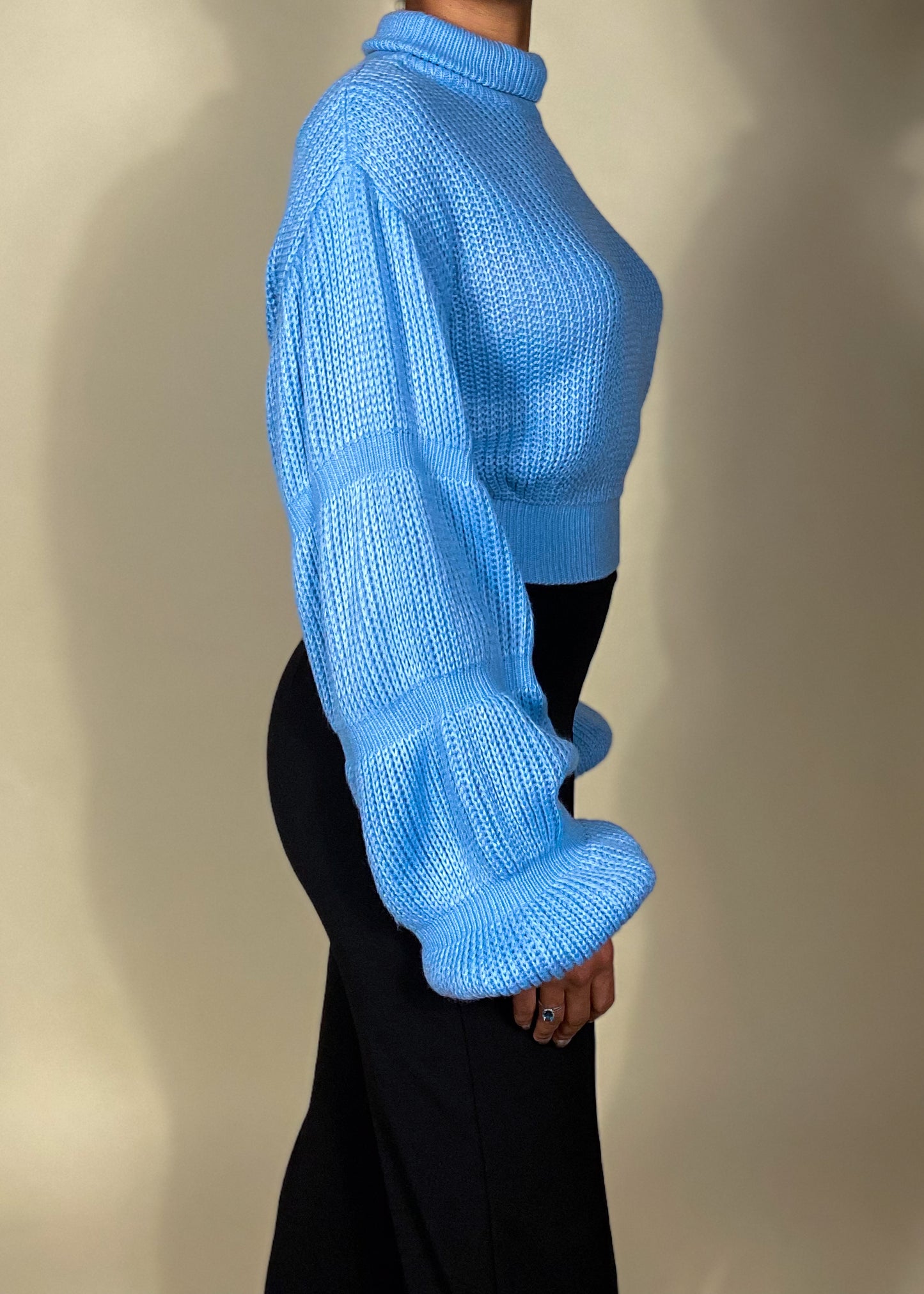 Chrissy Crop Turtleneck Sweater +