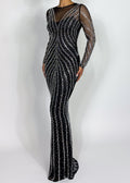 Red carpet evening gown
Gala night outfit
Black tie event dress
Prom dress with rhinestones
New Year’s Eve dress Winter formal wear
Fall evening dress
Spring gala gown
Holiday party dress
Bodycon sheer mesh dress
Crystal-studded maxi dress
Floor-length formal gown
Illusion neckline evening dress
Figure-hugging mermaid dress
Elegant black evening gown
Sheer long sleeve dress
Rhinestone-embellished gown
Sparkling formal dress
Luxurious mesh dress