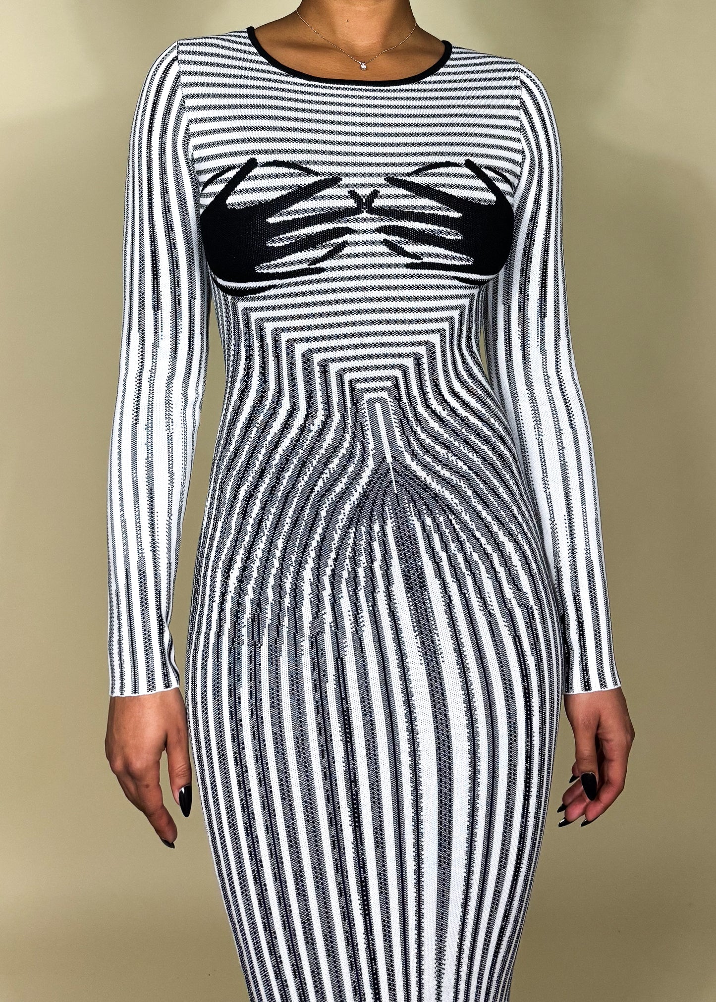 Handprint Striped Dress