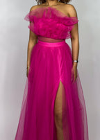Azalea Pink Tulle Gown