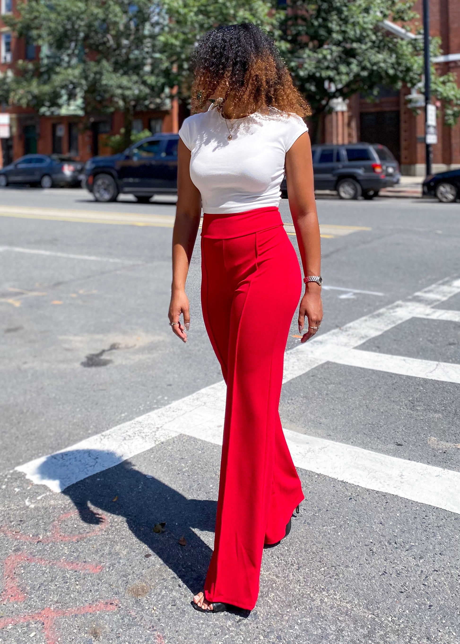 Casual chic trousers
Office wear pants
Elegant dinner outfit
Business casual trousers
Date night pants
Brunch outfit idea
Travel-friendly trousers
High-waisted wide-leg trousers
Tailored fit pants
Flared dressy trousers
Sleek straight-leg pants
Stretch-fit formal trousers
Minimalist aesthetic pants
Effortless street style
Classy and modern outfit
Trendy fashion-forward trousers
Feminine power dressing
Sophisticated everyday wear
Sleek and polished pants