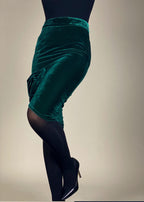 Elegant evening skirt
Holiday party fashion
Chic dinner date outfit
Timeless formal wear
Winter wedding guest look
Special occasion velvet skirt
Festive Christmas party style
Luxe cocktail attire
Statement fashion piece
Classic and sophisticated
High-waisted velvet skirt
Asymmetrical hem skirt
Draped velvet elegance
Sculptural rose detail
Soft plush texture
Tailored feminine silhouette
Unique floral embellishment

Emerald green midi skirt
Statement piece fashion

