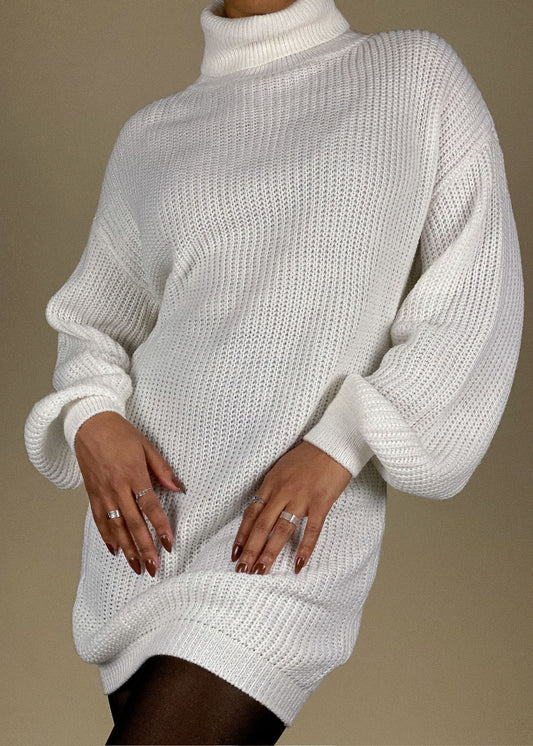 Sweater Weather Tunic White