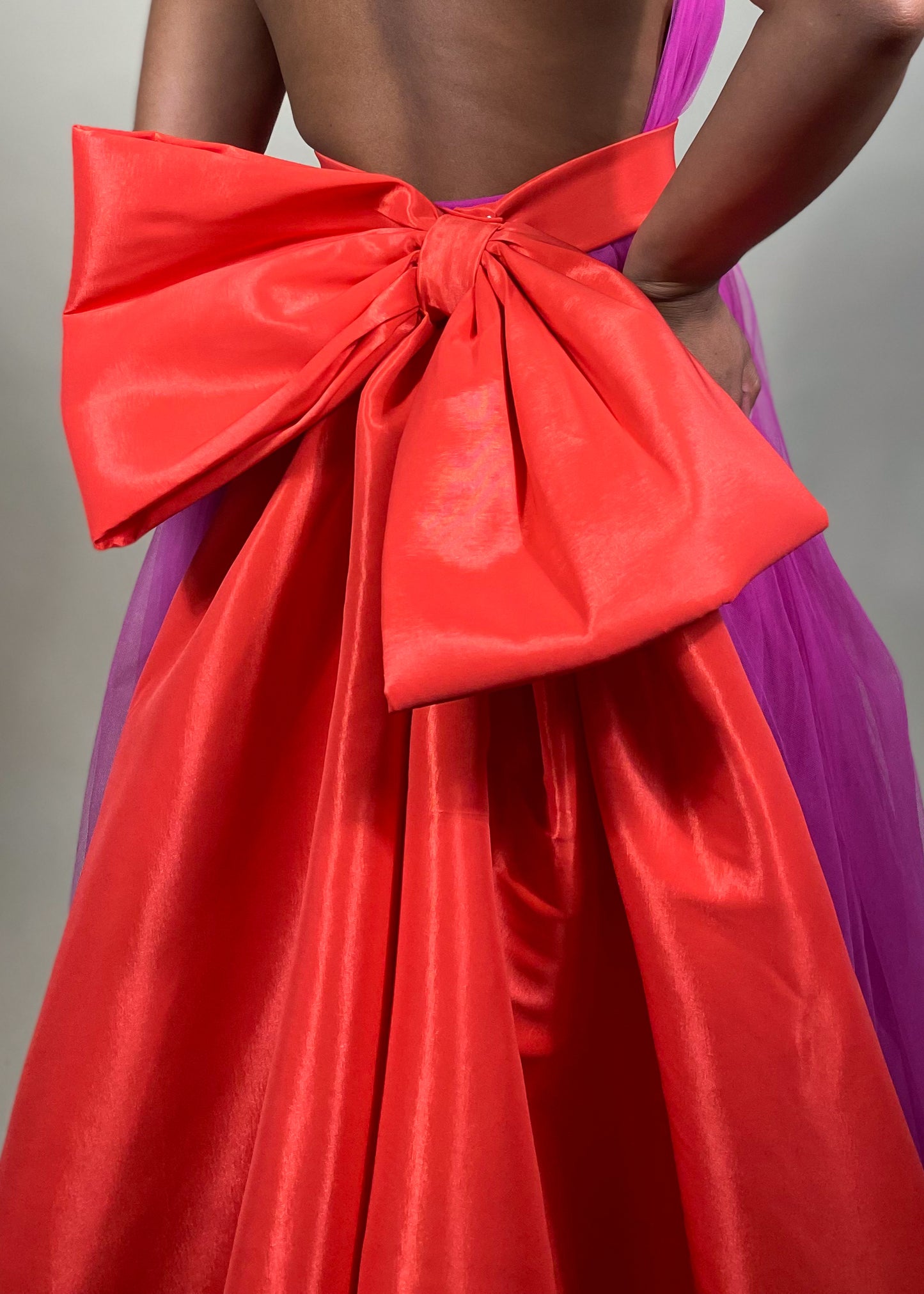 Tia Tulle Gown with Bow