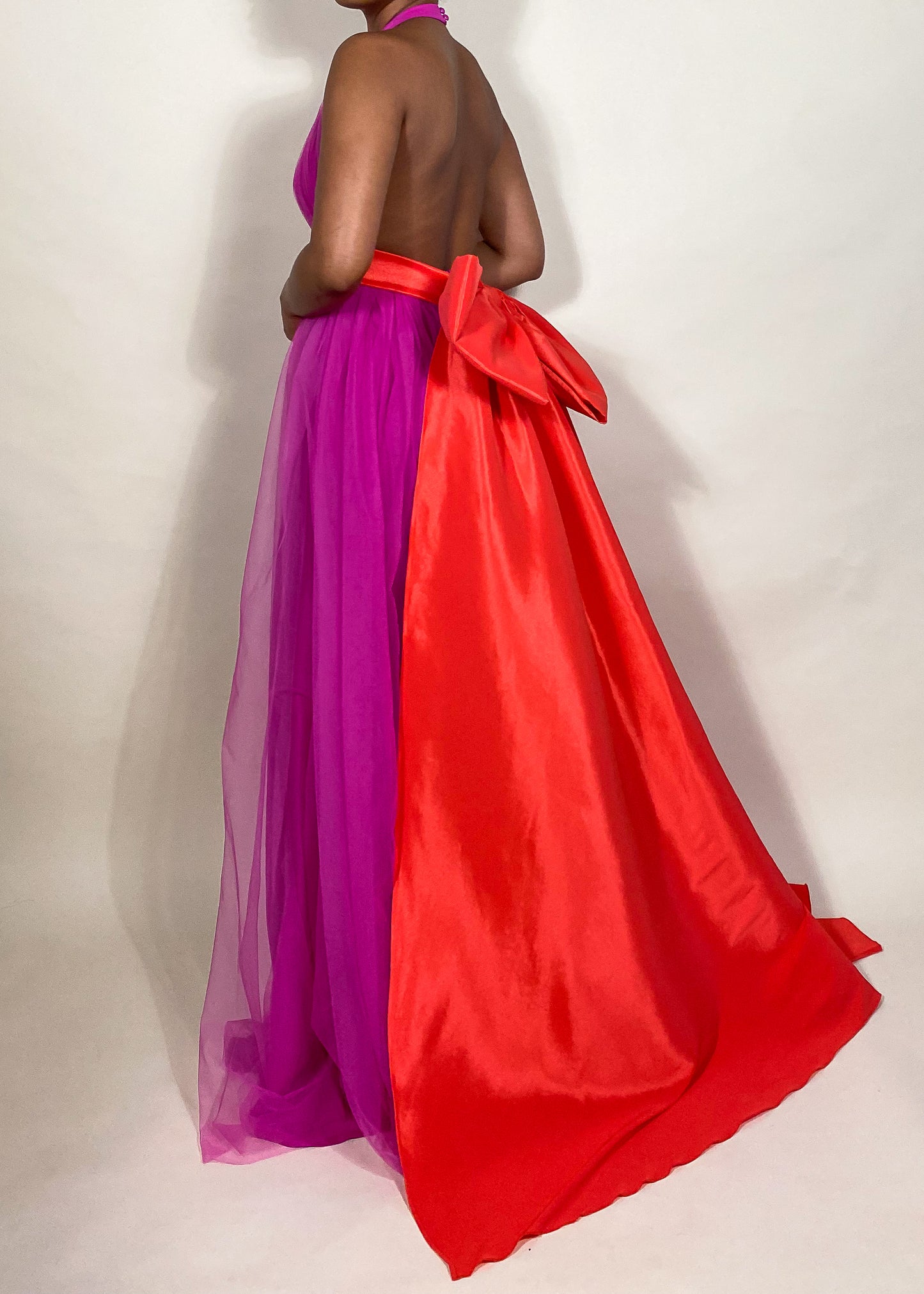 Tia Tulle Gown with Bow