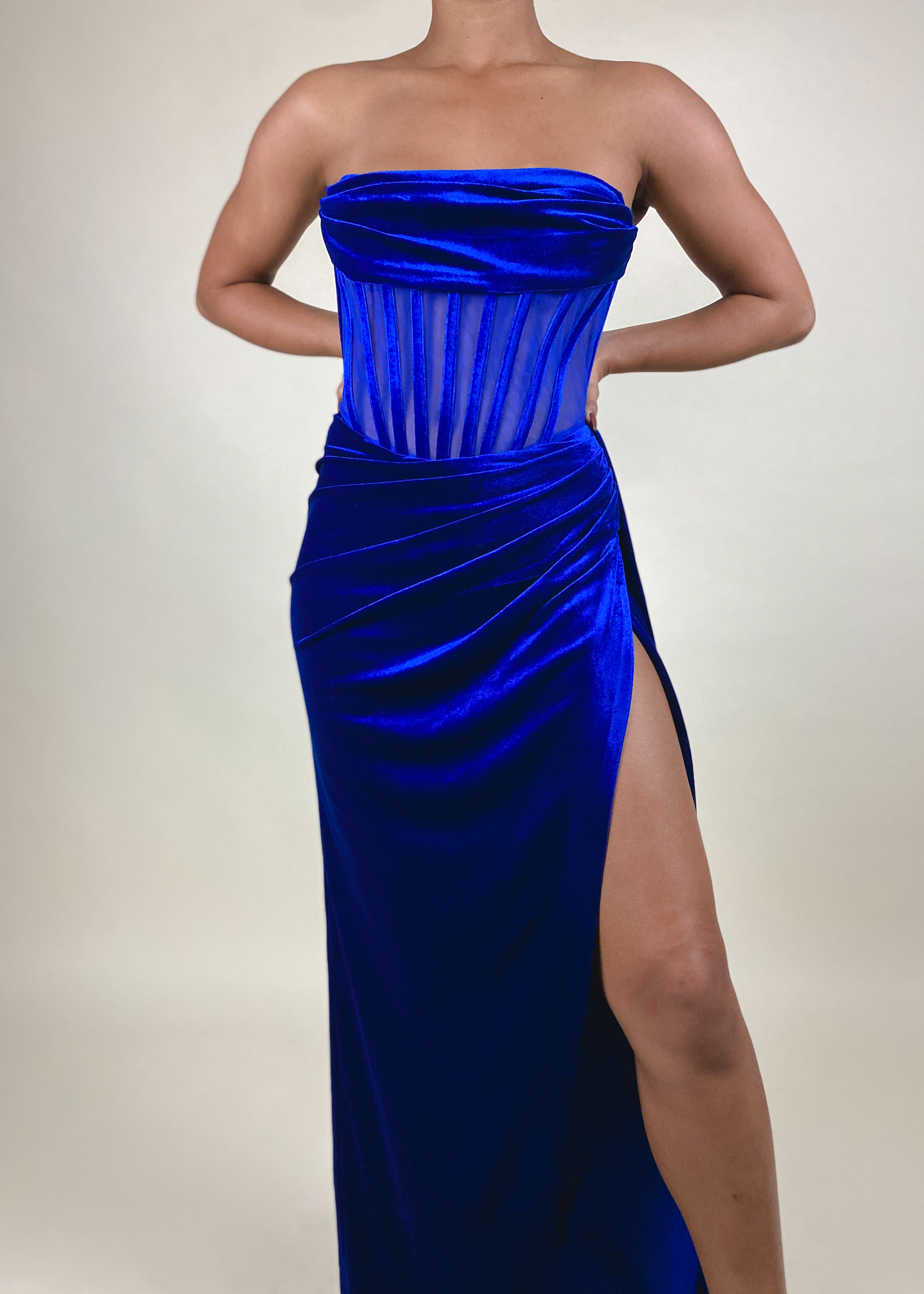 Blue Velvet Gown